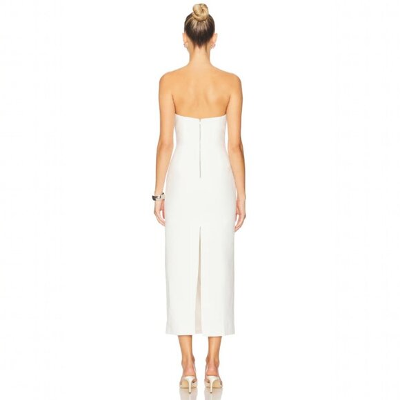 Bardot Rosalyn Strapless Midi Dress in Orchid White NWT - Size 4 - Picture 9 of 10